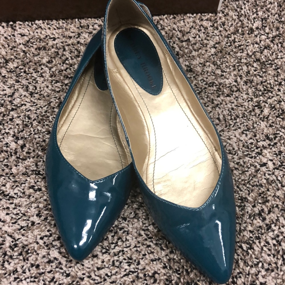Teal  pointed toe flats
